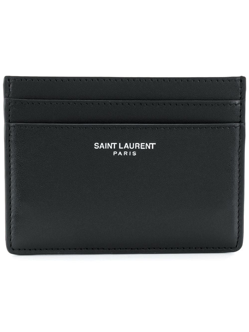 SAINT LAURENT Mini Credit Card Case with Embossed Signature - FW24 Collection | Banlieue91