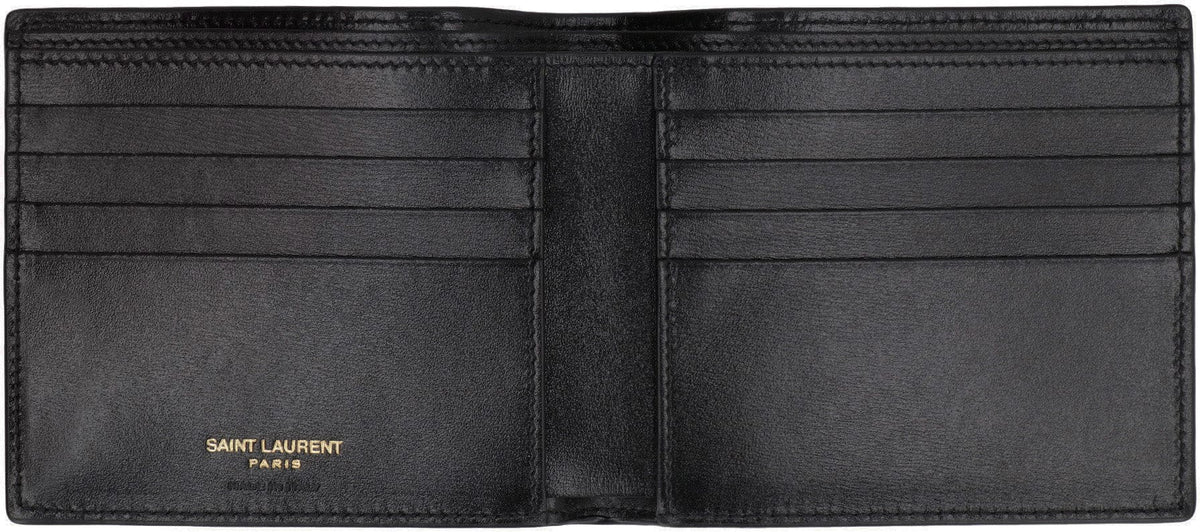 SAINT LAURENT Mini East/West Leather Wallet | Banlieue91