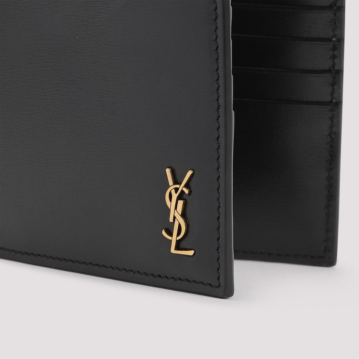 SAINT LAURENT Mini East/West Leather Wallet | Banlieue91