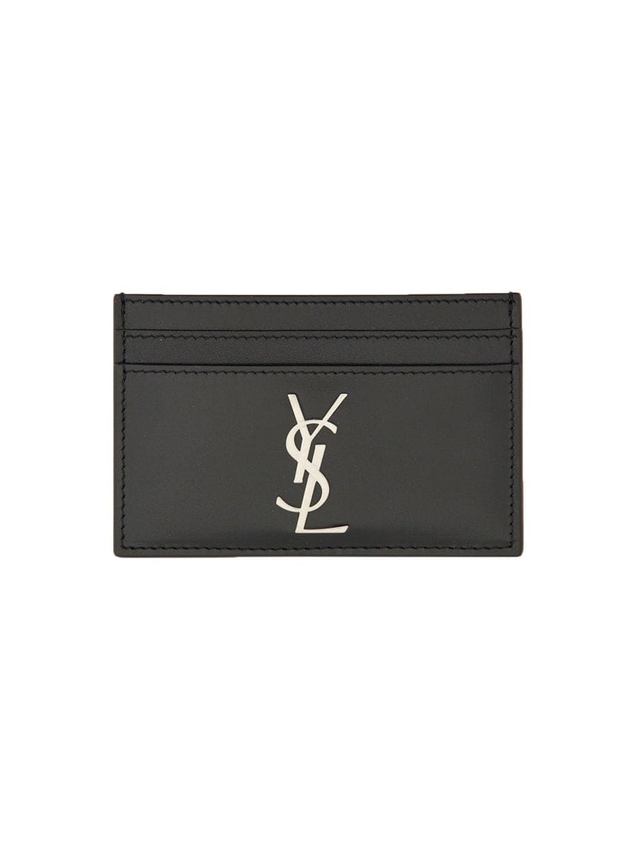 SAINT LAURENT Mini Leather Card Holder | Banlieue91