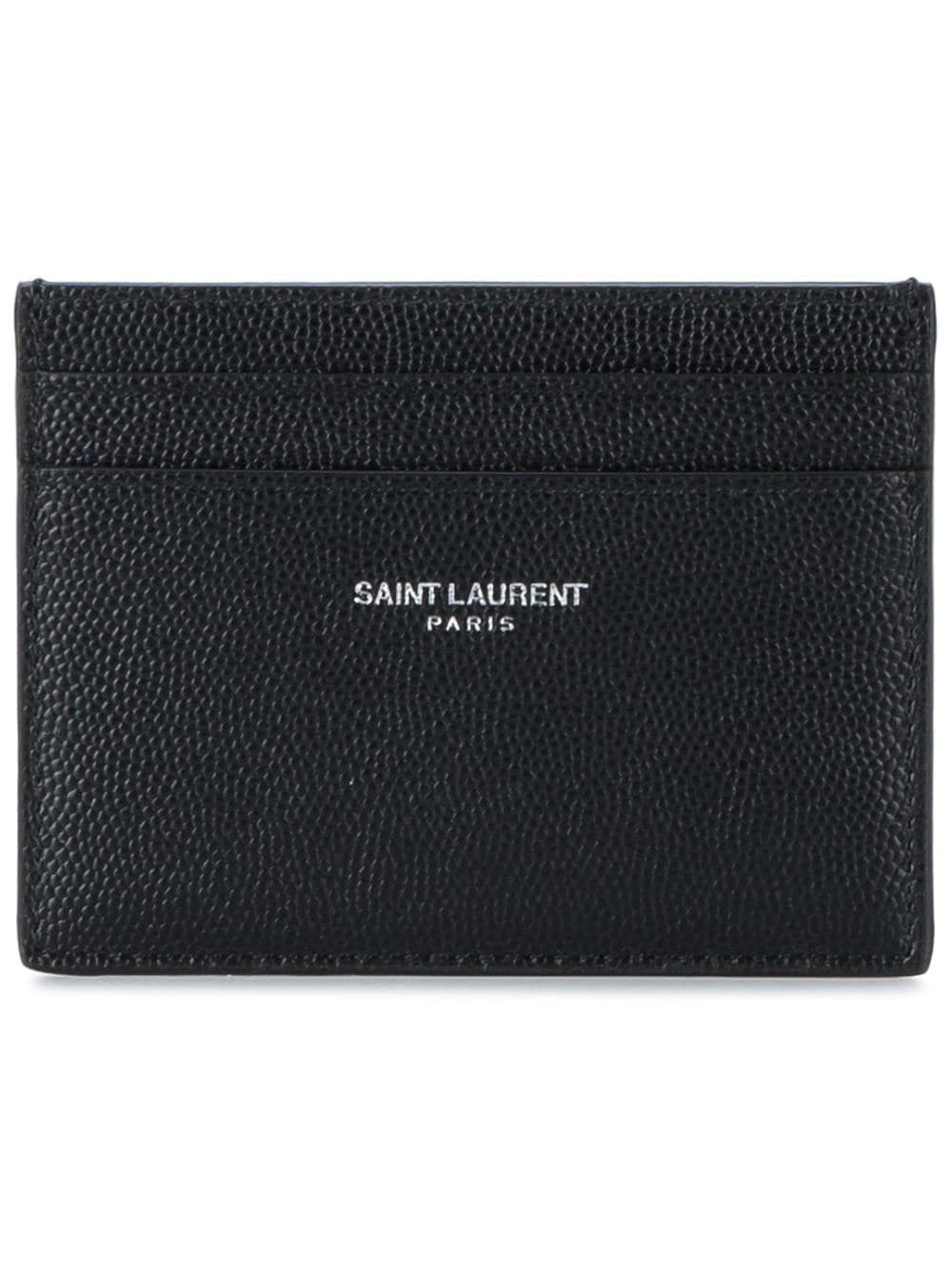 SAINT LAURENT Mini Leather Cardholder | Banlieue91