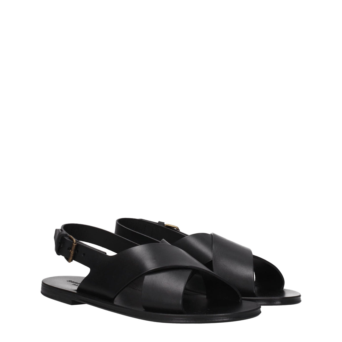 Saint Laurent Sandali Uomo Pelle Nero | Banlieue91