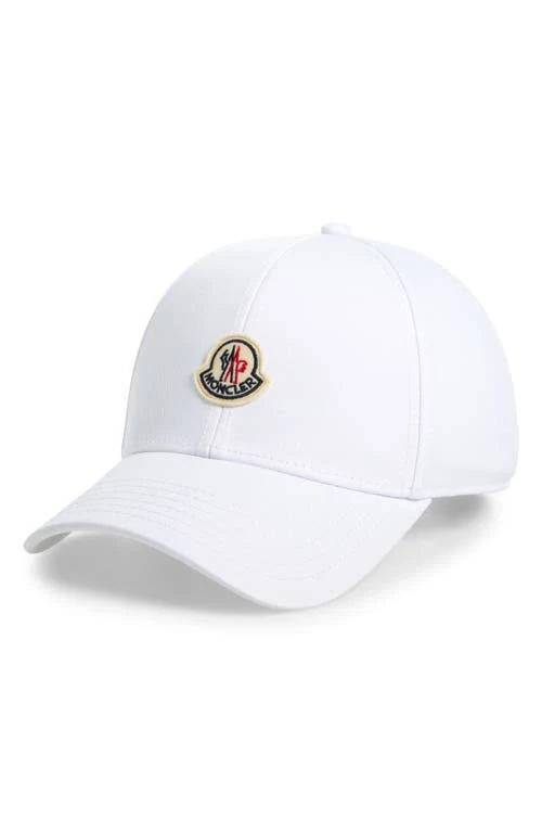 MONCLER Classic Baseball Cap made from 100% premium cotton, stylish and versatile for fall/winter wear, featuring a timeless silhouette ideal for outdoor activities.