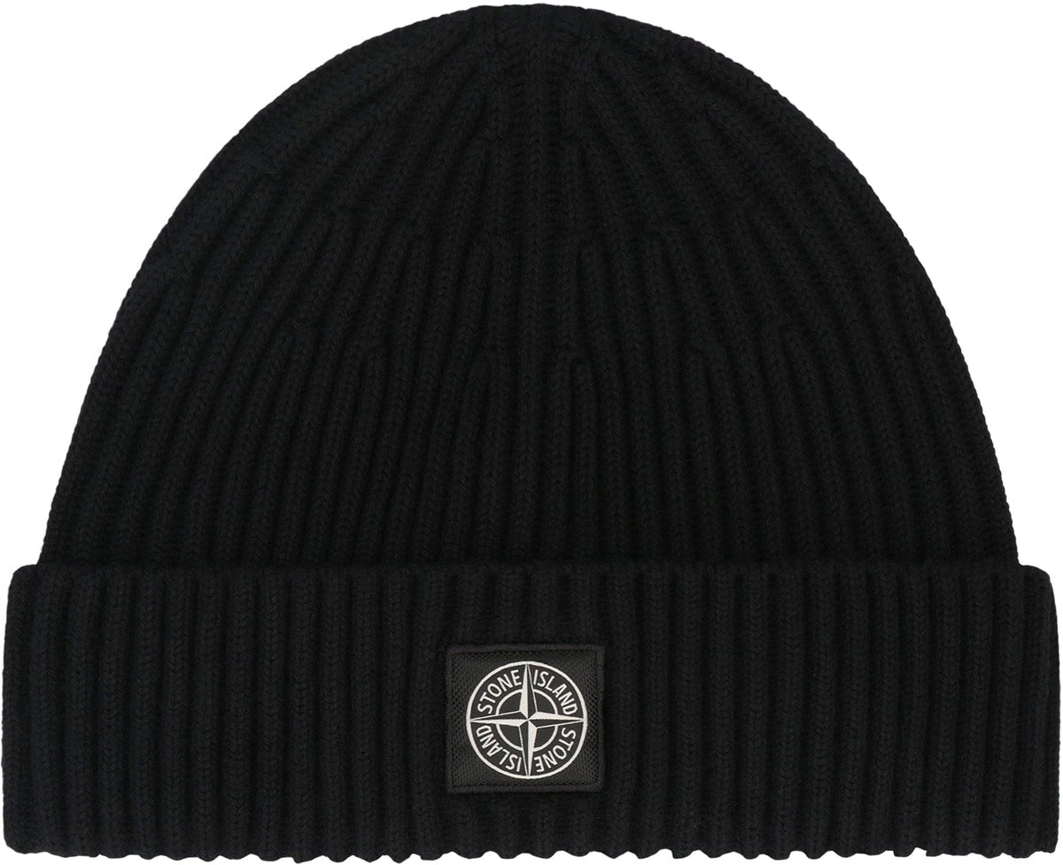 STONE ISLAND Ribbed Wool Beanie for Men | Banlieue91