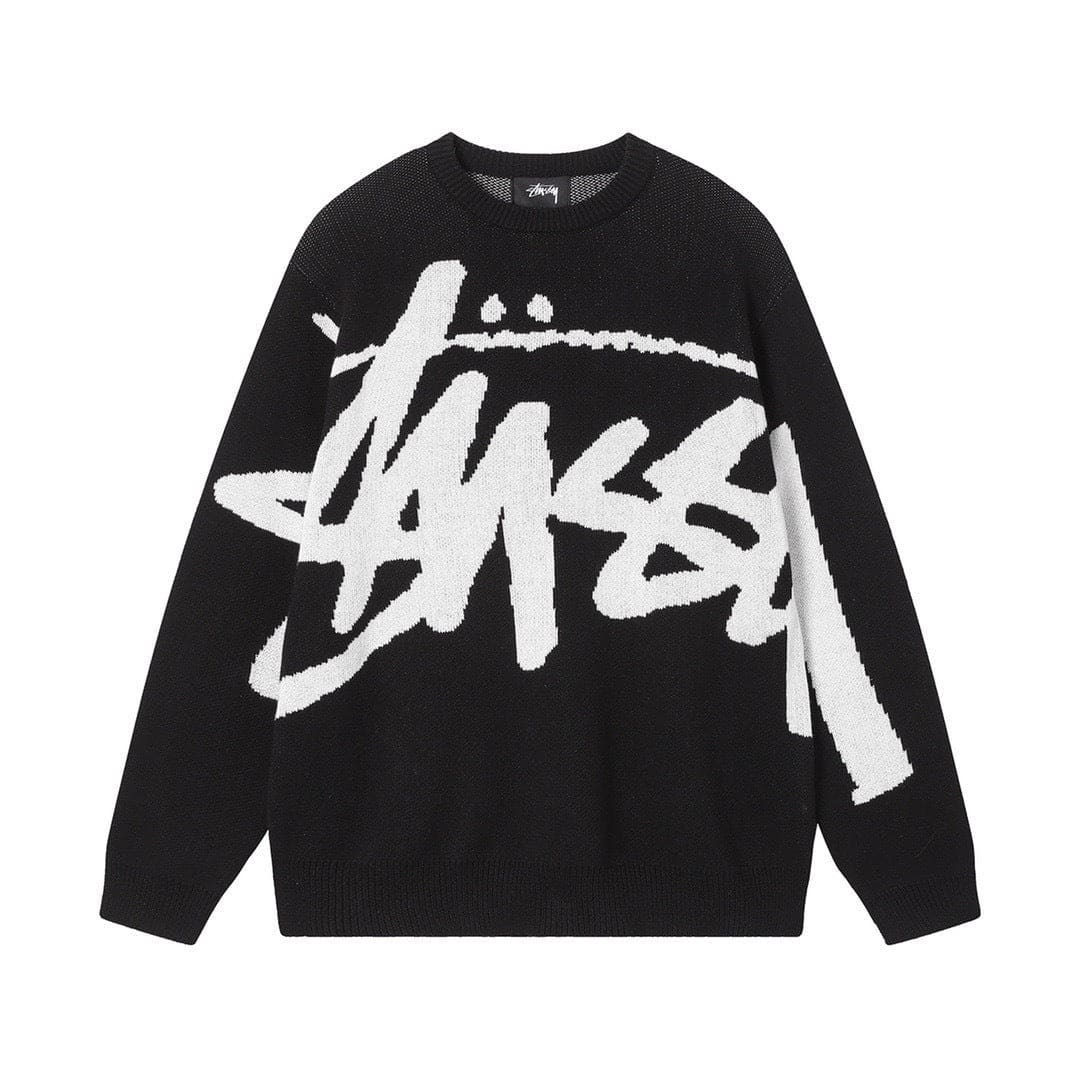 Stussy Stock Sweater – Black | Banlieue91