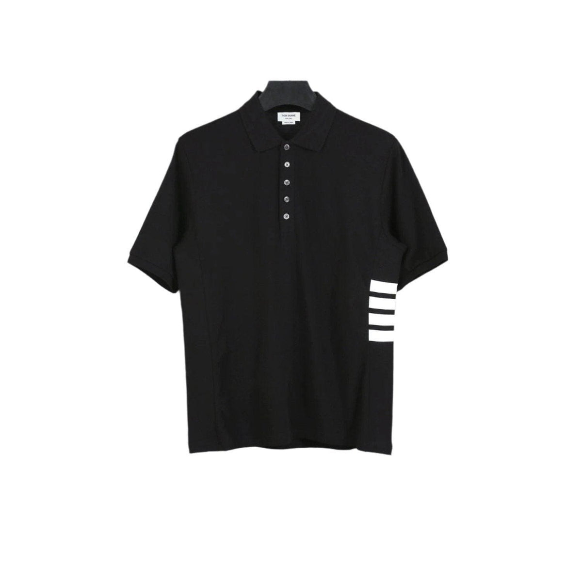 Thom Browne Black T-Shirt with Collar | Banlieue91