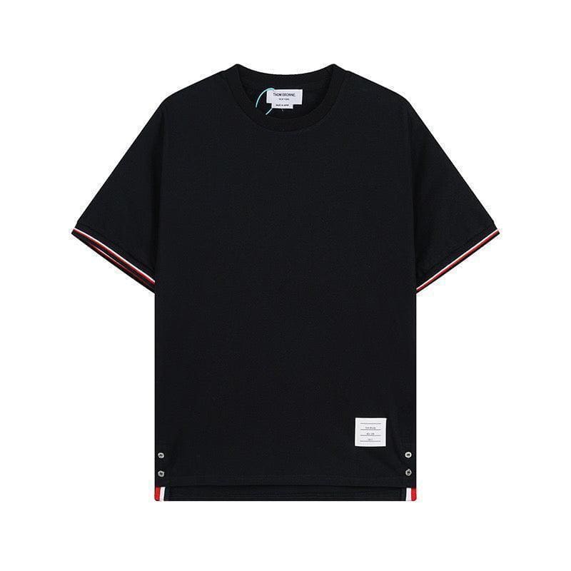 Thom Browne T-Shirt Without Collar 'Black' | Banlieue91