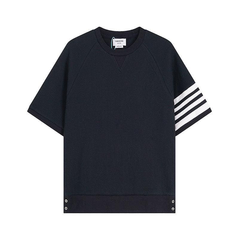 Thom Browne T-Shirt Without Collar 'Blue' | Banlieue91