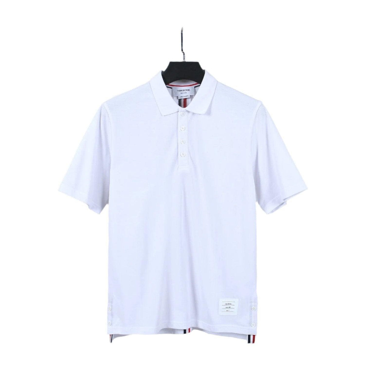 Thom Browne White T-Shirt with Collar | Banlieue91
