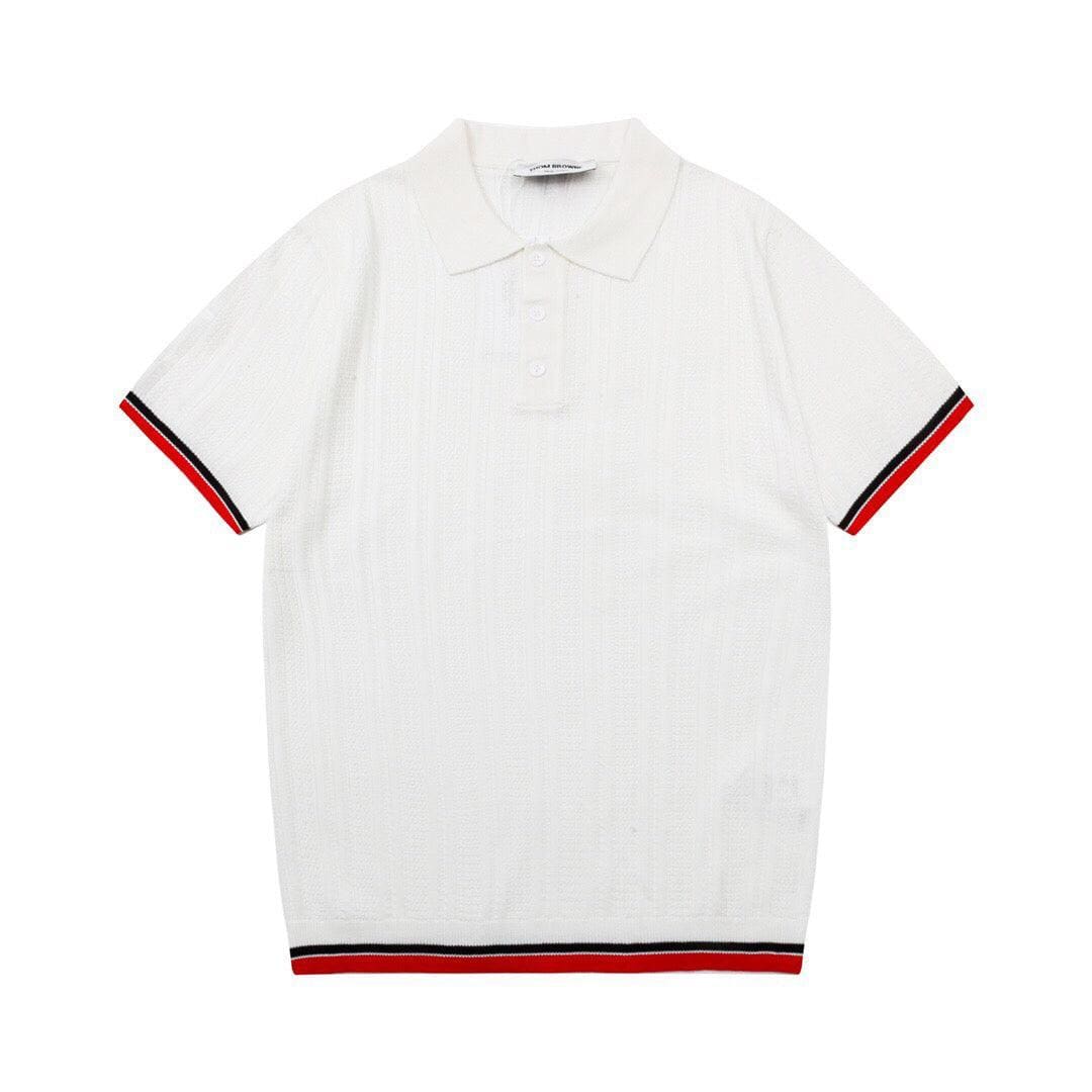 Thom Browne White T-Shirt with Collar | Banlieue91