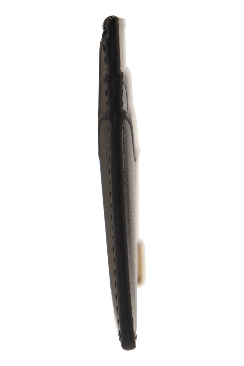 TOD'S Leather Card Holder with Timeless Logo - Mini Size | Banlieue91