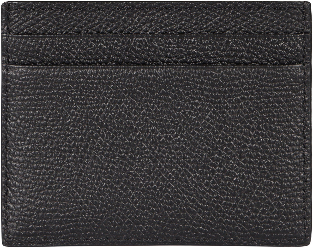 VALENTINO GARAVANI Mini Logo Detail Leather Card Holder | Banlieue91