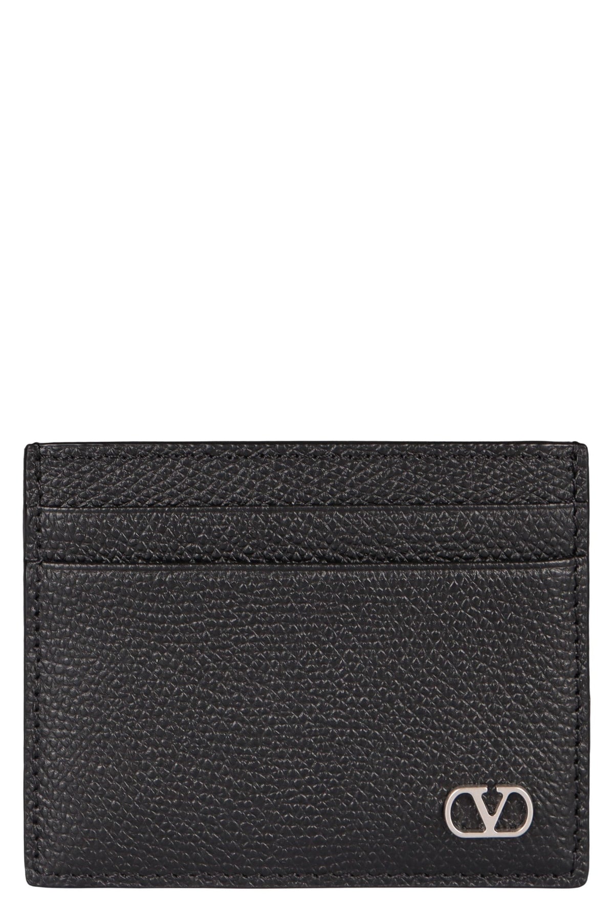 VALENTINO GARAVANI Mini Logo Detail Leather Card Holder | Banlieue91
