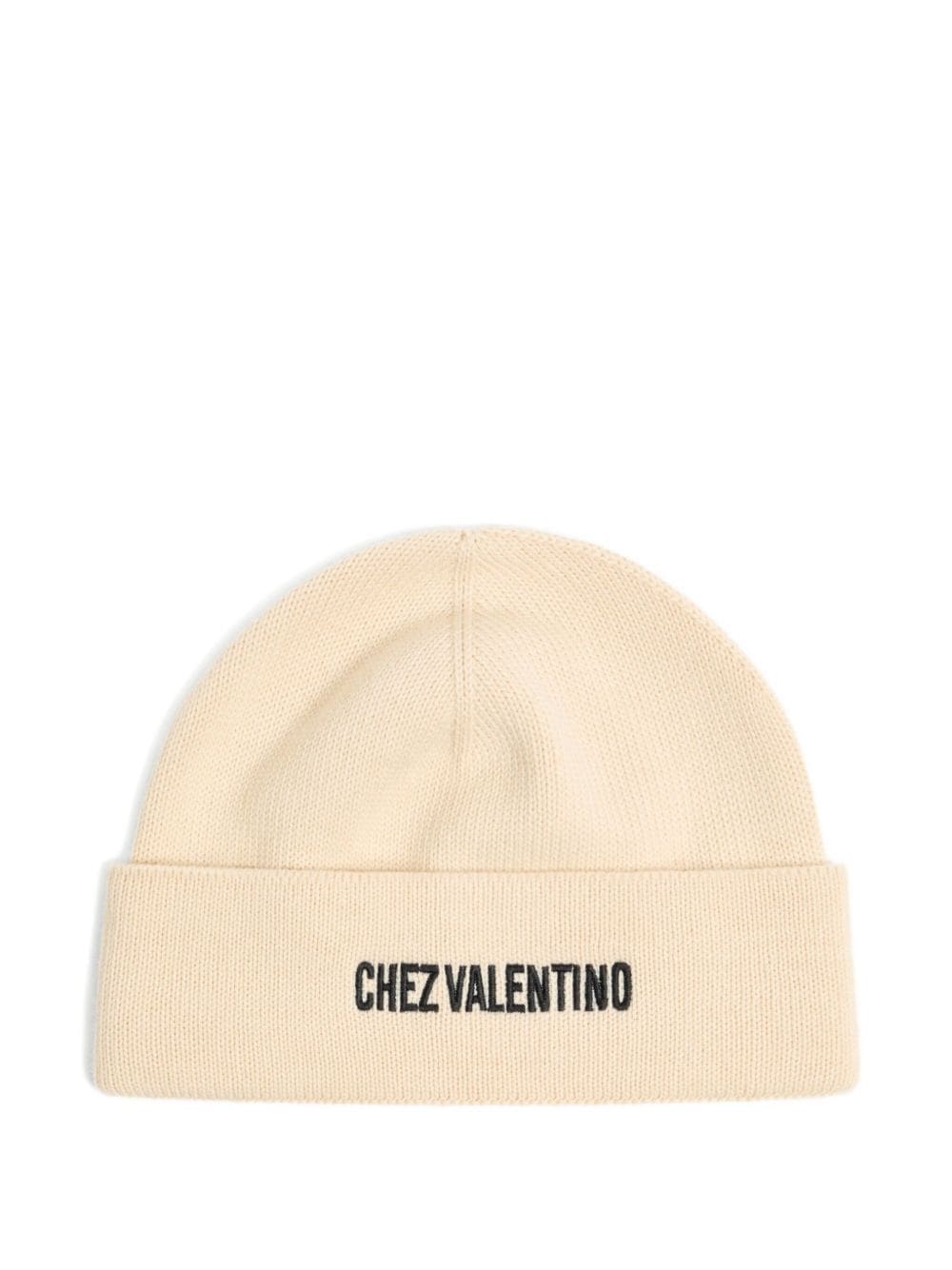 VALENTINO GARAVANI Ribbed Knit Beanie with Turn Up Brim | Banlieue91