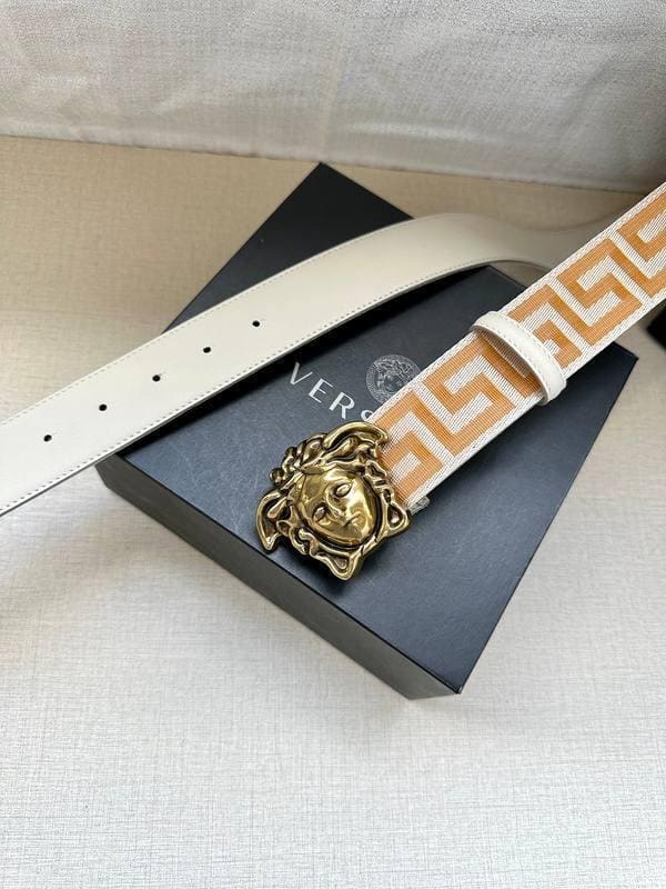 VERSACE La Medusa La Greca Belt 'Beige/White' | Banlieue91
